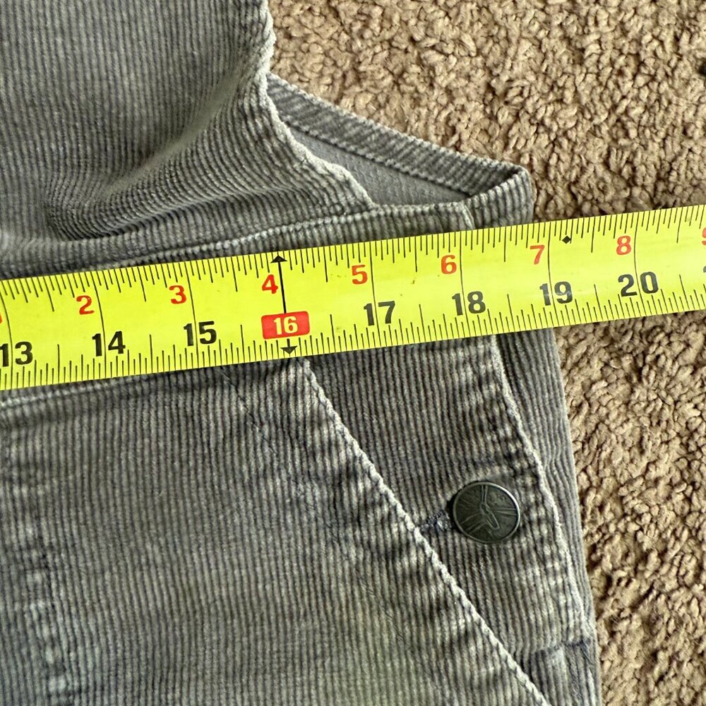 Stylish Gray Corduroy Overalls - Picture 5 of 6